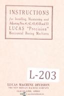 Lucas-Lucas 41, 42 43 Boring Machine Assemblies and Parts List Manual 1951-41-42-43-04